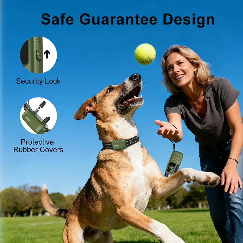 4500FT Remote Dog Training Collar, Adjustable Waterproof Rechargeable Pet Training Device with 4 Modes & 2 Channels, Long Range Behavior Control Collar for Outdoor Dogs