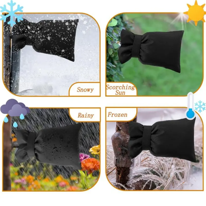 4/8-Pack Outdoor Faucet Covers, Waterproof Insulated Faucet Socks with Adjustable Strap, Reusable Winter Freeze Protection for Outdoor Garden & Patio