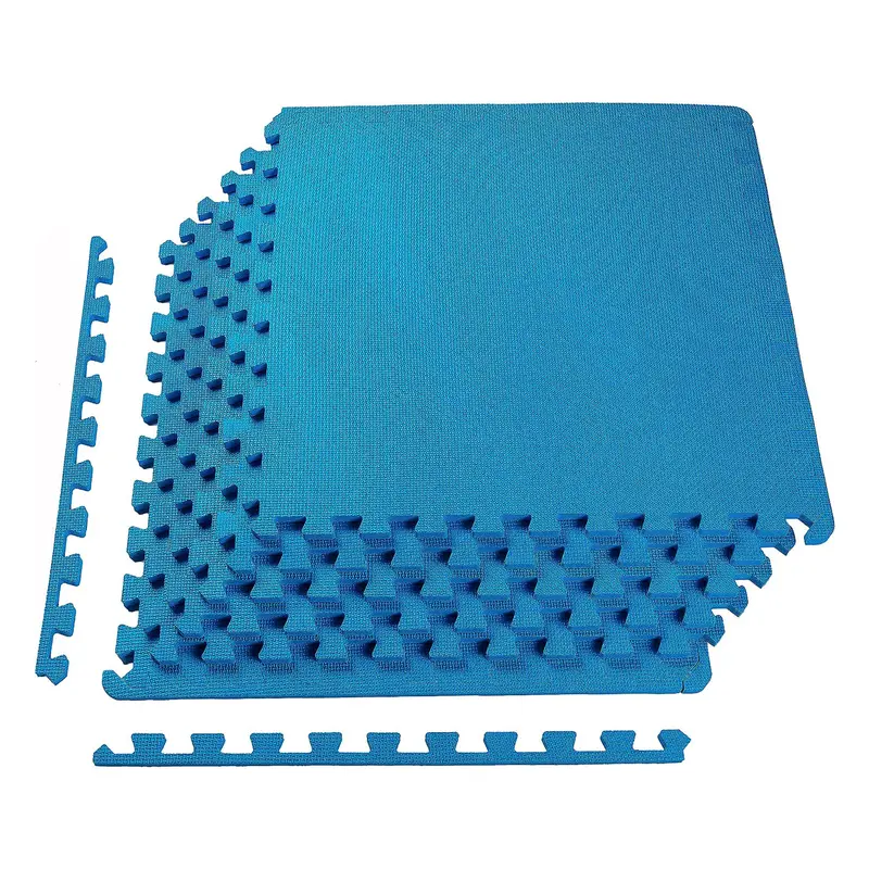 25 Pack 1/2" Thick Interlocking Gym Floor Mats, 24"x24" Heavy Duty EVA Foam Workout Tiles with Rubber Surface, Waterproof Puzzle Flooring for Home Gym, Garage, Basement & Exercise Rooms