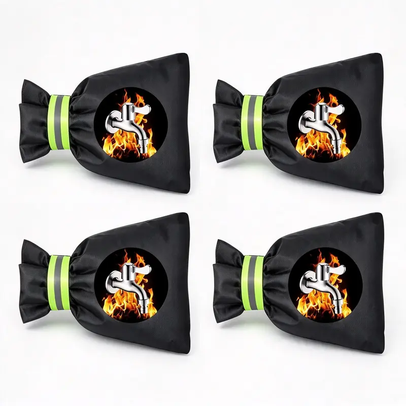 4/8-Pack Outdoor Faucet Covers, Waterproof Insulated Faucet Socks with Adjustable Strap, Reusable Winter Freeze Protection for Outdoor Garden & Patio