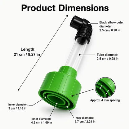Universal AC Condensate Drain Cleaner Adapter, Wet/Dry Vacuum Attachment for HVAC Drain Pipes, Clear PVC Clog Removal Tool for Fast Drain Cleaning