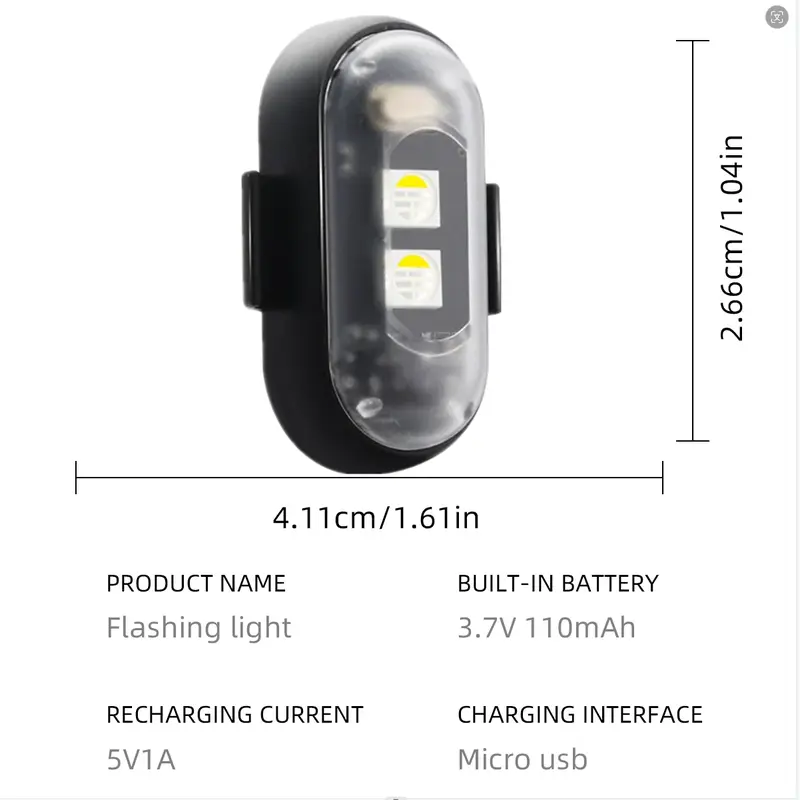 RGB LED Aircraft Strobe Lights with Wireless Remote Control – Multi-Color Flashing Position & Warning Lights for Motorcycles, Cars, Helicopters, Airplanes, Drones, Boats & Outdoor Vehicles
