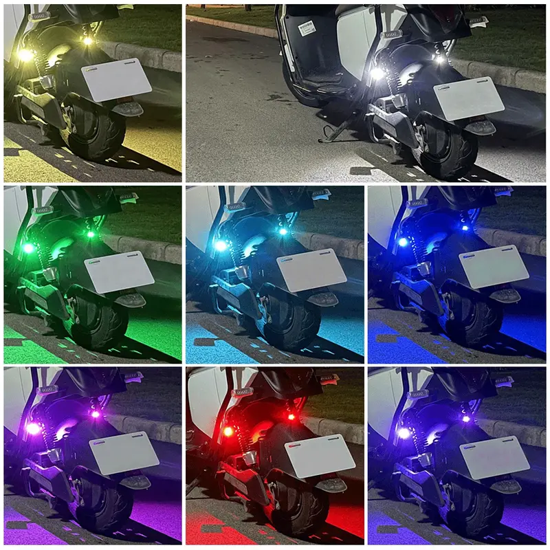 RGB LED Aircraft Strobe Lights with Wireless Remote Control – Multi-Color Flashing Position & Warning Lights for Motorcycles, Cars, Helicopters, Airplanes, Drones, Boats & Outdoor Vehicles