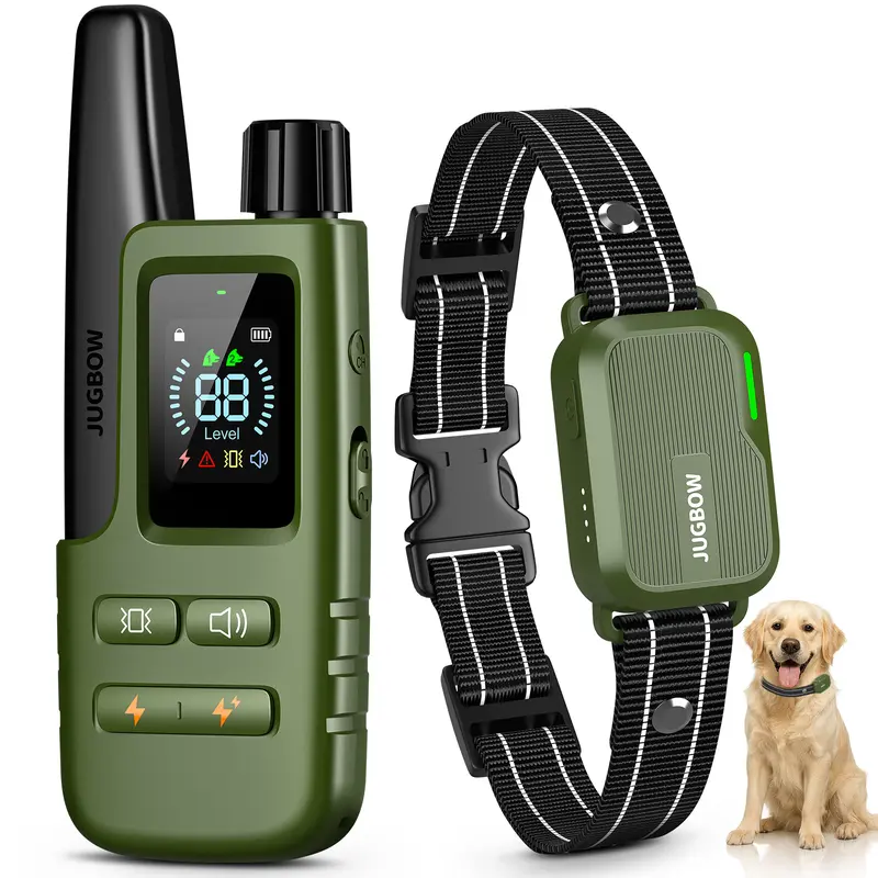 4500FT Remote Dog Training Collar, Adjustable Waterproof Rechargeable Pet Training Device with 4 Modes & 2 Channels, Long Range Behavior Control Collar for Outdoor Dogs