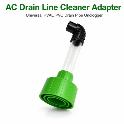 Universal AC Condensate Drain Cleaner Adapter, Wet/Dry Vacuum Attachment for HVAC Drain Pipes, Clear PVC Clog Removal Tool for Fast Drain Cleaning