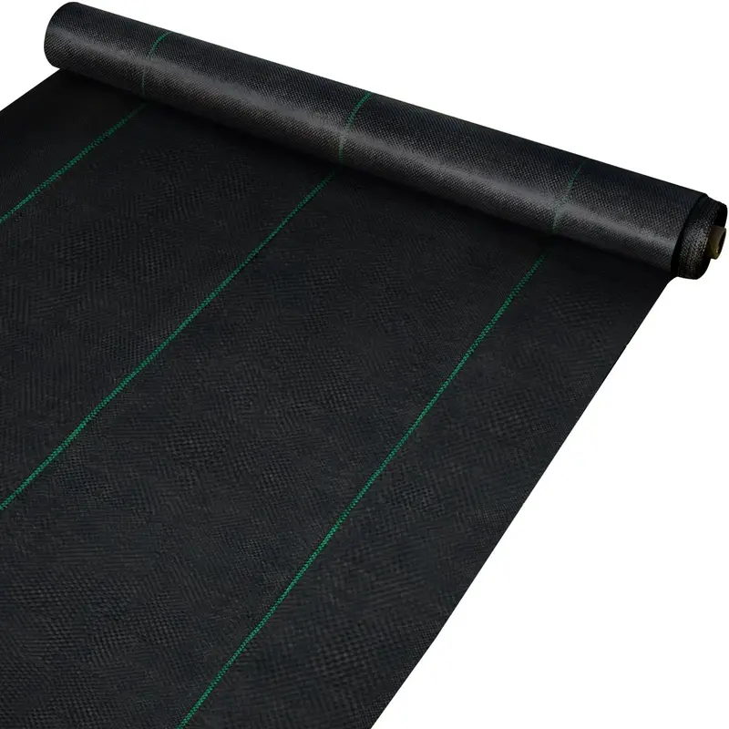 Heavy Duty Woven Weed Barrier Fabric, 6.5FT x 300FT Landscape Fabric Roll, 1800 Sq Ft Ground Cover for Gardens, Flower Beds and Outdoor Landscaping