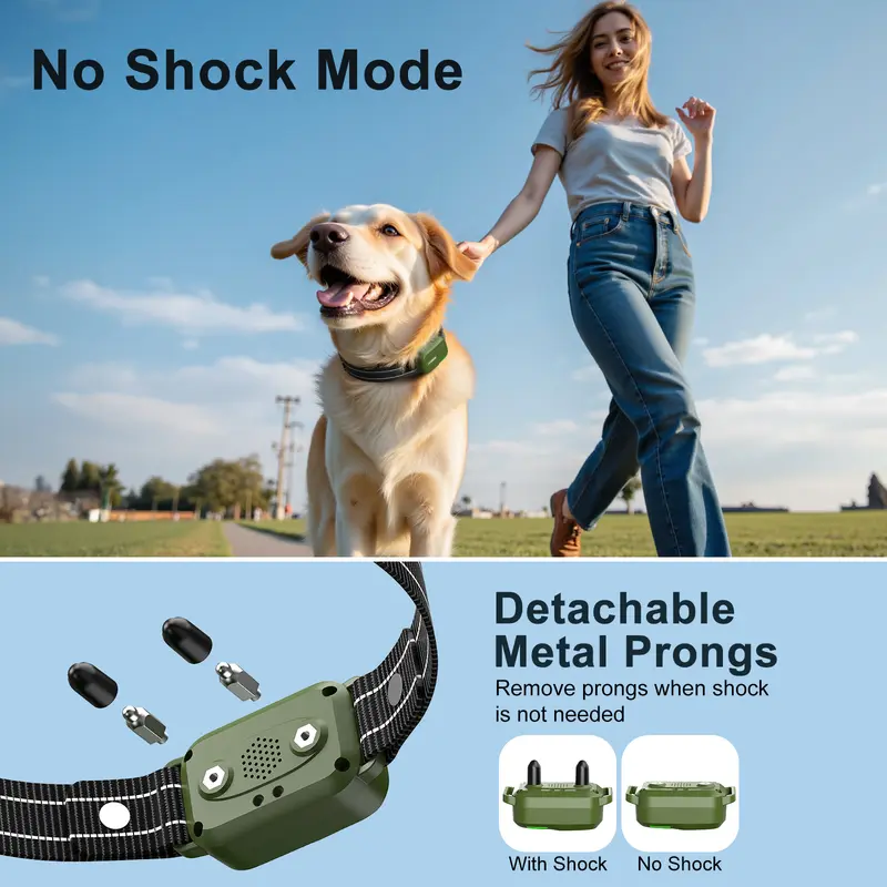 4500FT Remote Dog Training Collar, Adjustable Waterproof Rechargeable Pet Training Device with 4 Modes & 2 Channels, Long Range Behavior Control Collar for Outdoor Dogs