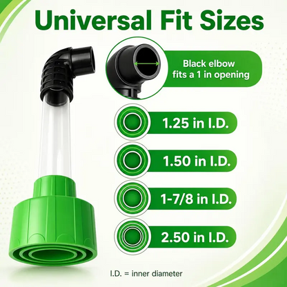 Universal AC Condensate Drain Cleaner Adapter, Wet/Dry Vacuum Attachment for HVAC Drain Pipes, Clear PVC Clog Removal Tool for Fast Drain Cleaning