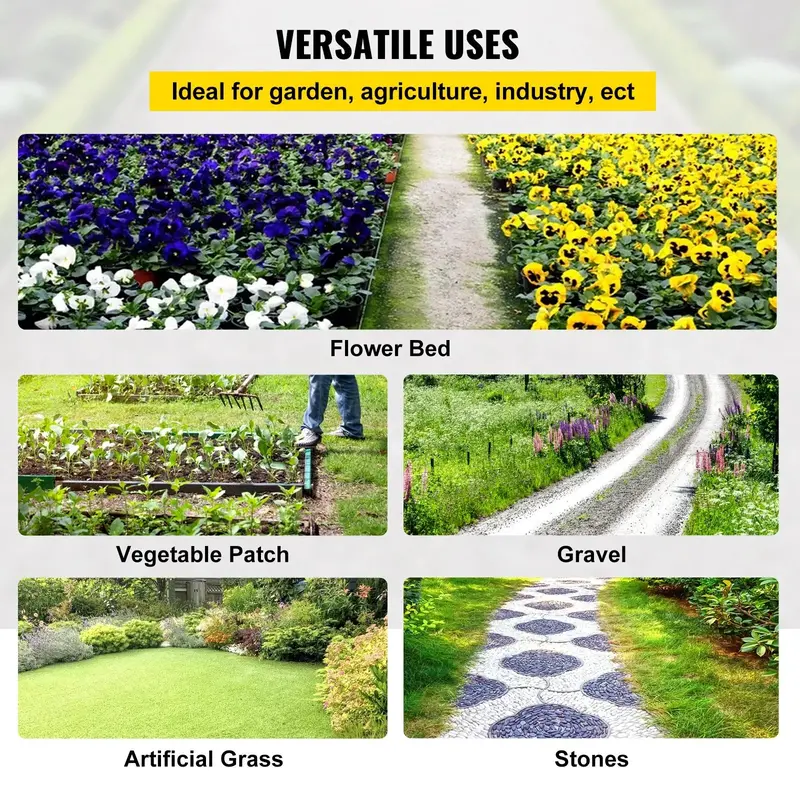 Heavy Duty Woven Weed Barrier Fabric, 6.5FT x 300FT Landscape Fabric Roll, 1800 Sq Ft Ground Cover for Gardens, Flower Beds and Outdoor Landscaping