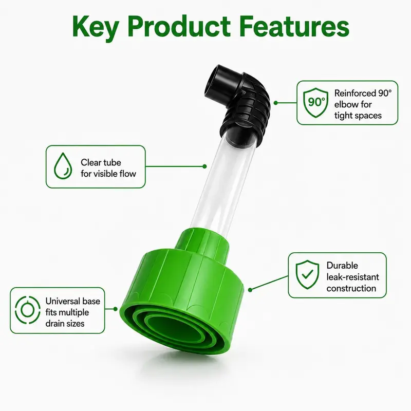 Universal AC Condensate Drain Cleaner Adapter, Wet/Dry Vacuum Attachment for HVAC Drain Pipes, Clear PVC Clog Removal Tool for Fast Drain Cleaning